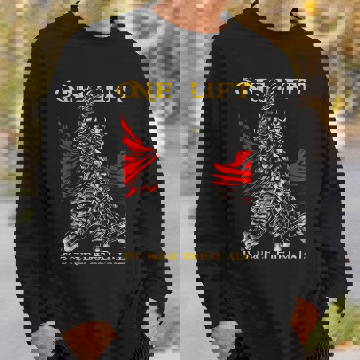 ワンリフトでボディビルディングジムワークアウトトレーニングをすべて支配。 スウェットシャツ 彼への贈り物