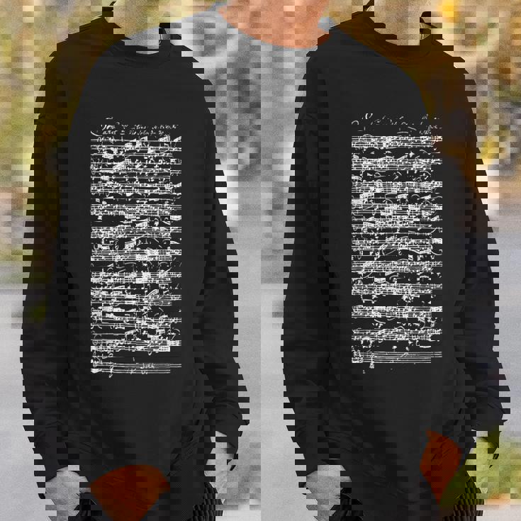 ヴァイオリンソロのためのバッハソナタ第1番ト短調アダージョ楽譜 スウェットシャツ 彼への贈り物