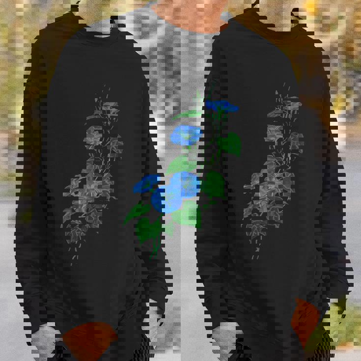 ヴィクトリア朝スタイル朝顔ワイルドフラワーバイン スウェットシャツ 彼への贈り物