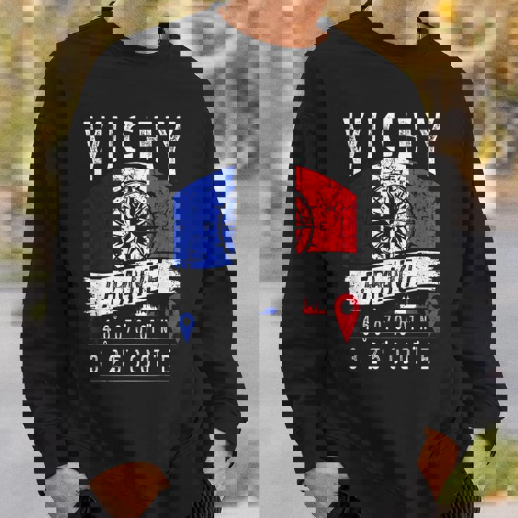 ヴィシー フランス 国旗 Gps座標 スウェットシャツ 彼への贈り物