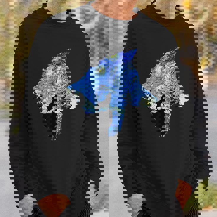 ヴィンセント・ヴァン・ゴッホ作 星月夜狼 有名な絵画 スウェットシャツ 彼への贈り物