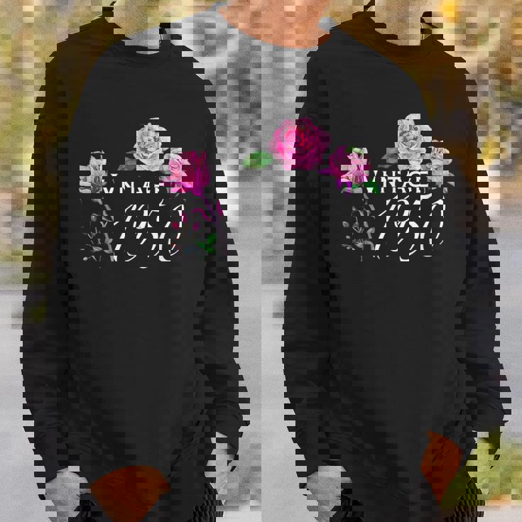 ヴィンテージ 1950 ピンクローズ 75歳 75歳 誕生日 母の日 スウェットシャツ 彼への贈り物