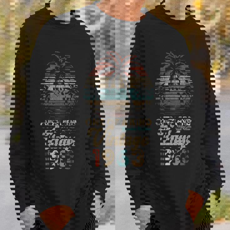 ヴィンテージ 1963 パームツリー サンセット 62歳 誕生日 レトロ スウェットシャツ 彼への贈り物