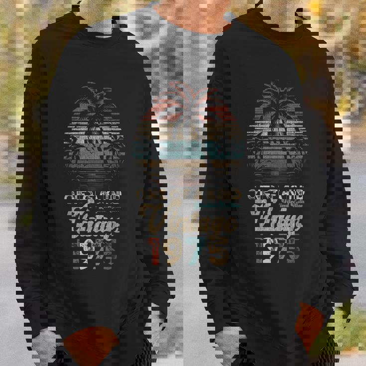 ヴィンテージ 1975 パームツリー サンセット 50歳 誕生日 レトロ スウェットシャツ 彼への贈り物