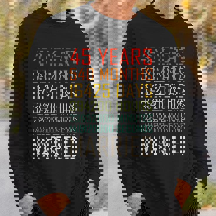 ヴィンテージ 45年 540ヶ月 結婚45周年 記念日 スウェットシャツ 彼への贈り物
