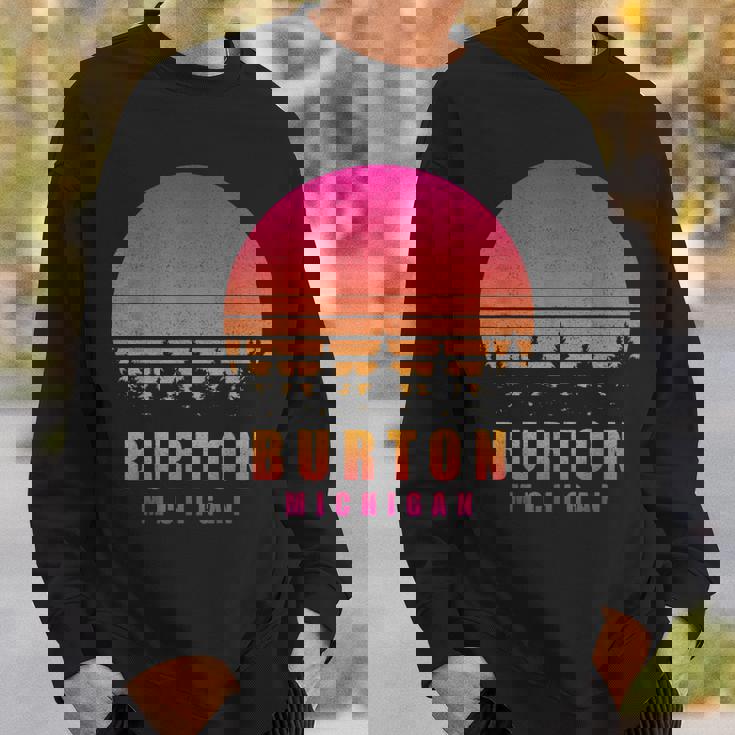 ヴィンテージ Burton Michigan Mi レトロ 70年代 80年代 グラフィック お土産 スウェットシャツ 彼への贈り物