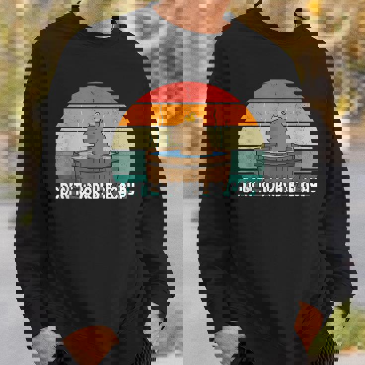 ヴィンテージ Don't Worry Be Capy Capybara スウェットシャツ 彼への贈り物