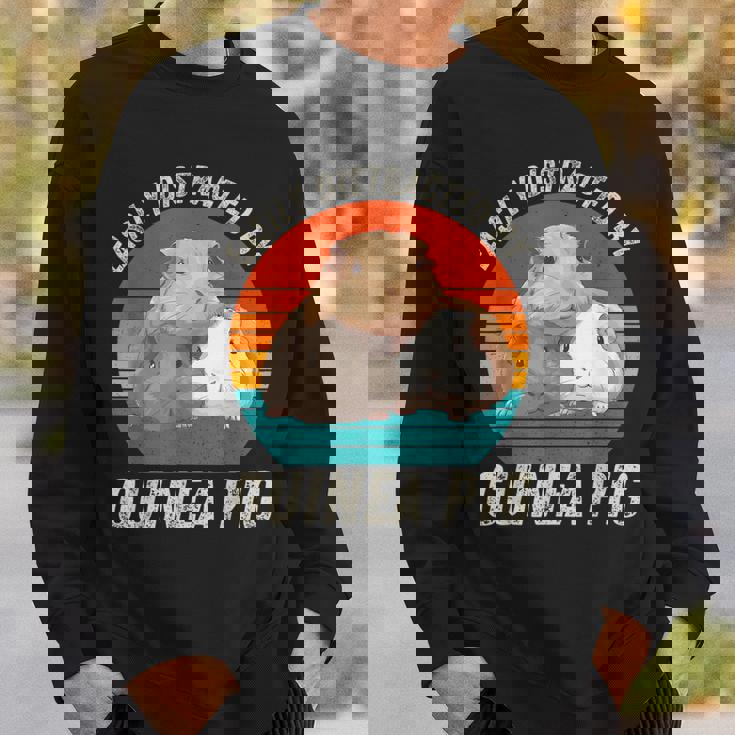 ヴィンテージ Easy Distracted By モルモット レトロ モルモット スウェットシャツ 彼への贈り物