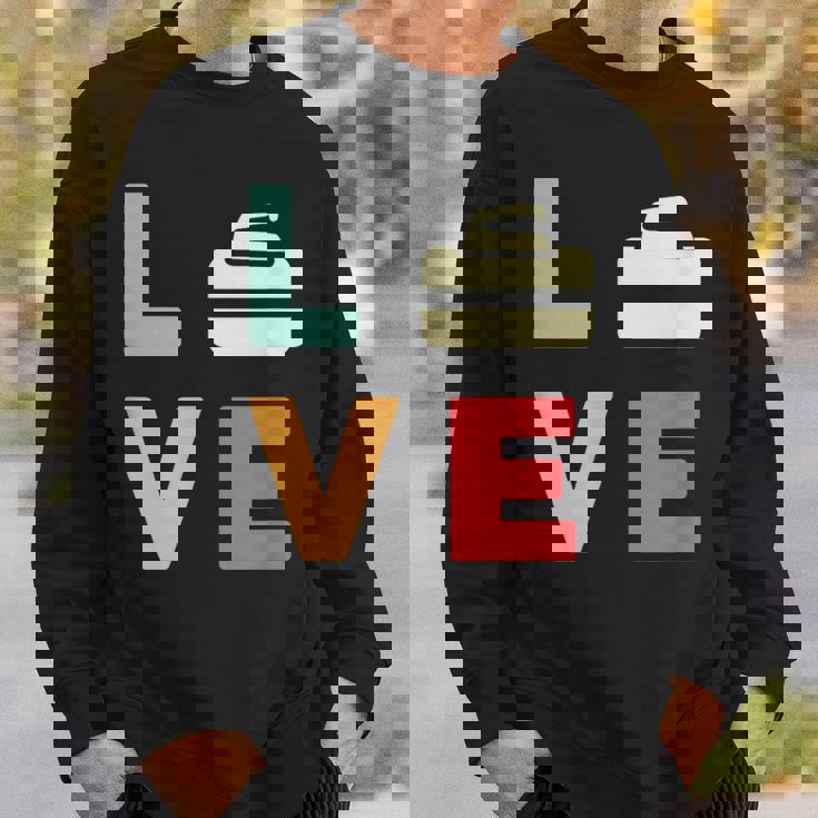 ヴィンテージ I Love Curling Curling Lover レトロカーリング スウェットシャツ 彼への贈り物