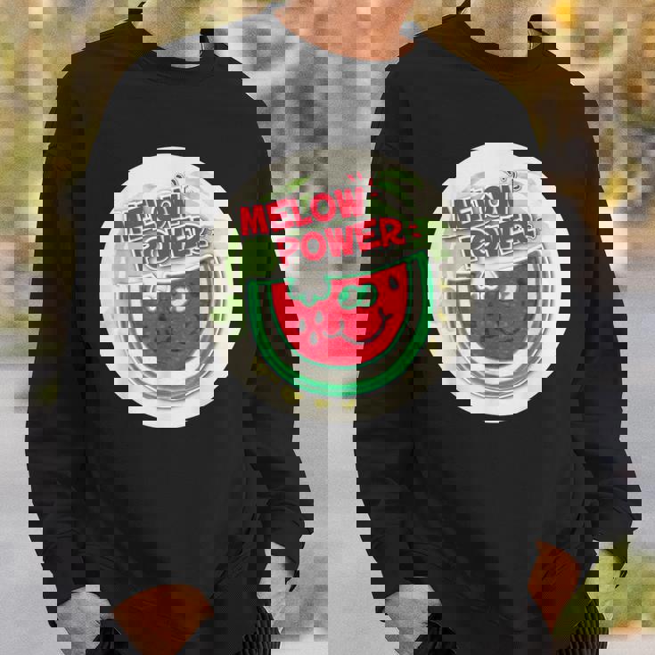 ヴィンテージ スクラッチ&スニフ ステッカー スイカ、メロンパワー スウェットシャツ 彼への贈り物