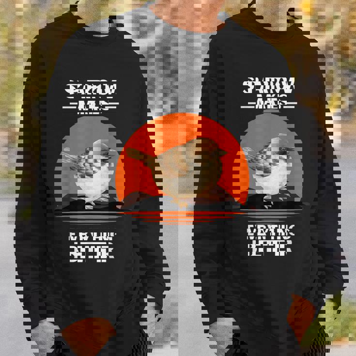 ヴィンテージ スズメの鳥 Make Everything Better スズメの鳥 スウェットシャツ 彼への贈り物