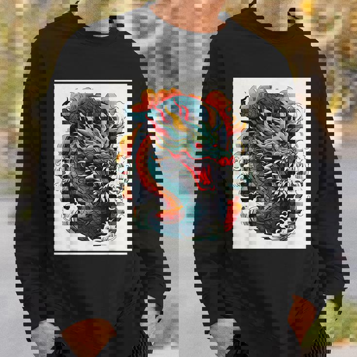 ヴィンテージ タトゥー アート ドラゴン スウェットシャツ 彼への贈り物