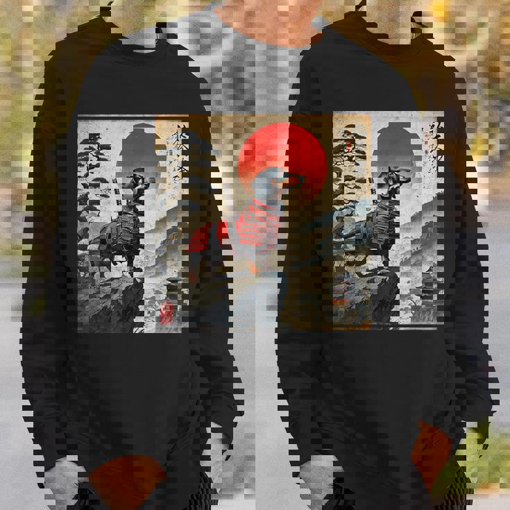 ヴィンテージ ダックスフンド サムライ ウナー 犬 日本の浮世絵 アート スウェットシャツ 彼への贈り物