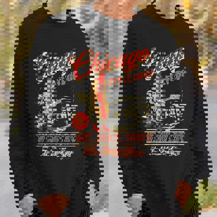 ヴィンテージ ダーティ グリンゴ シカゴスタイル ホットドッグ レトロ バイカー スウェットシャツ 彼への贈り物