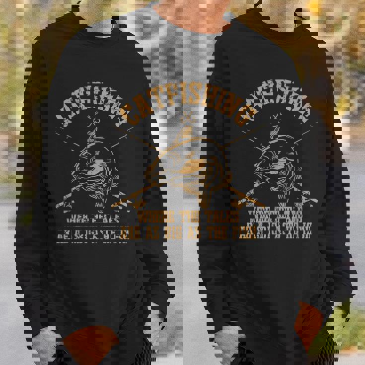 ヴィンテージ ナマズ 面白い ナマズ 釣り フィッシング フィッシャーマン スウェットシャツ 彼への贈り物