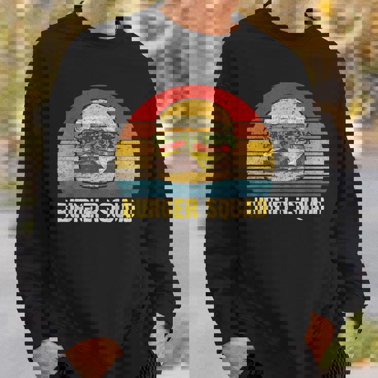 ヴィンテージ バーガー スクワッド チーズバーガー ハンバーガー 恋人へのギフトに スウェットシャツ 彼への贈り物