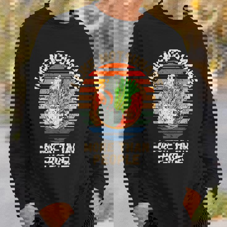 ヴィンテージ 人よりモツナベが好き レトロ もつ鍋 スウェットシャツ 彼への贈り物