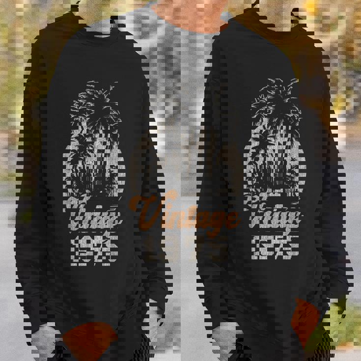 ヴィンテージ1975 パームツリー 50歳の誕生日 スウェットシャツ 彼への贈り物