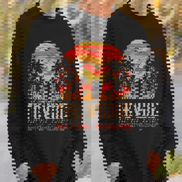 ヴィンテージウェッジバッジサーファーレトロサーファーバイブ スウェットシャツ 彼への贈り物