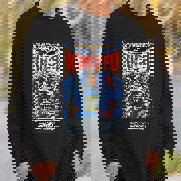 ヴィンテージカンフー格闘技 映画レトロギフト スウェットシャツ 彼への贈り物