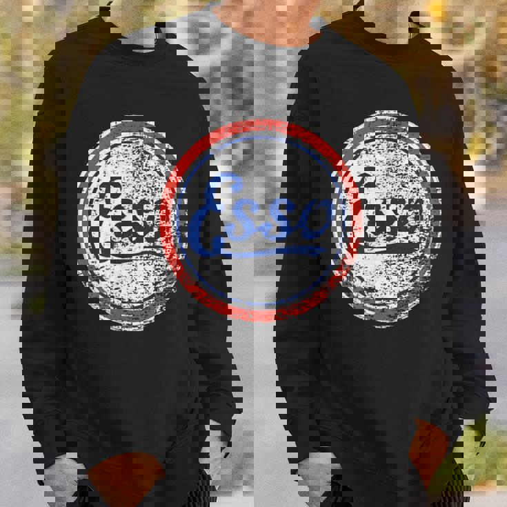 ヴィンテージカーessoガソリンスタンドメンズとレディース。 スウェットシャツ 彼への贈り物