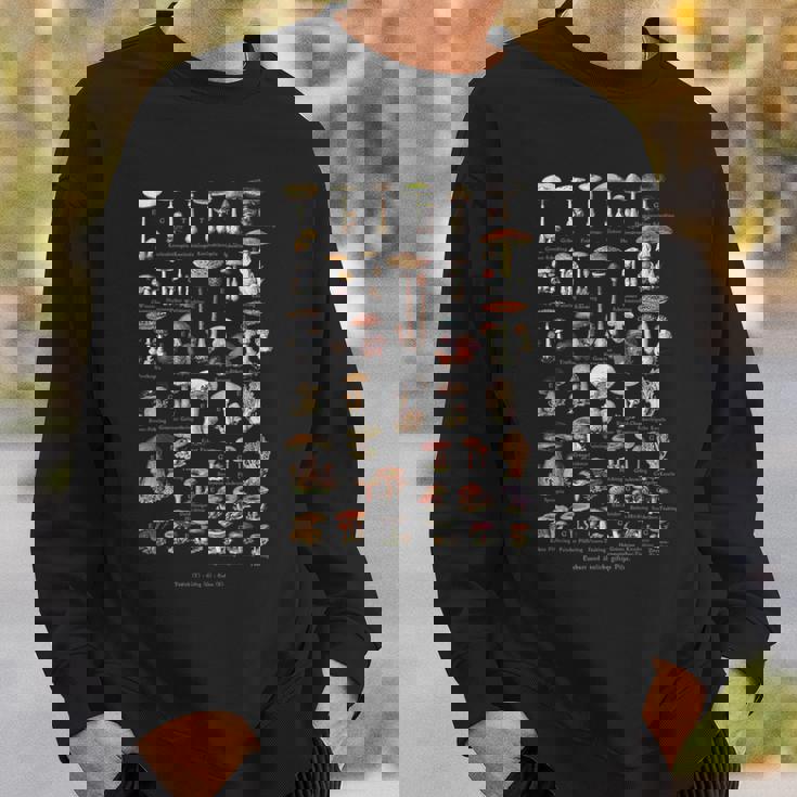 ヴィンテージキノコドイツ語の名前キノコ狩り スウェットシャツ 彼への贈り物