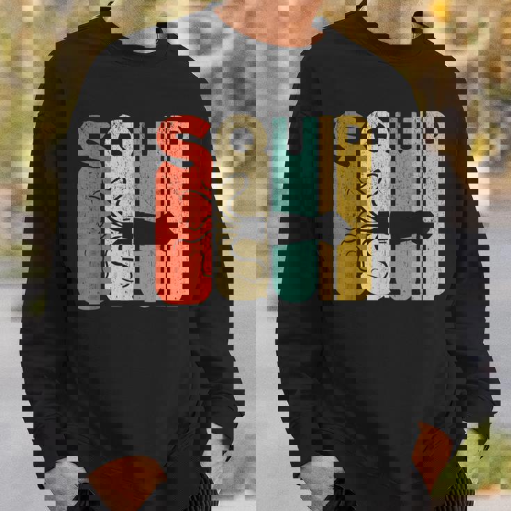 ヴィンテージスタイル イカシルエット 面白いイカシャツ スウェットシャツ 彼への贈り物