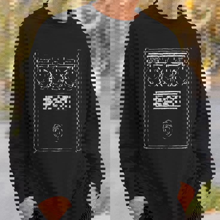 ヴィンテージミュージックラットディストーションペダル ベースギタースタイル スウェットシャツ 彼への贈り物