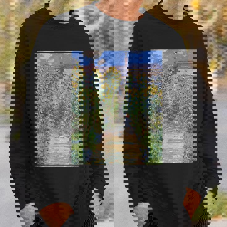 ヴェトゥイユの画家の庭／クロード・モネ（ビッグプリント）【世界の名画】Claude Monet 美術館アート 油絵 スウェットシャツ 彼への贈り物