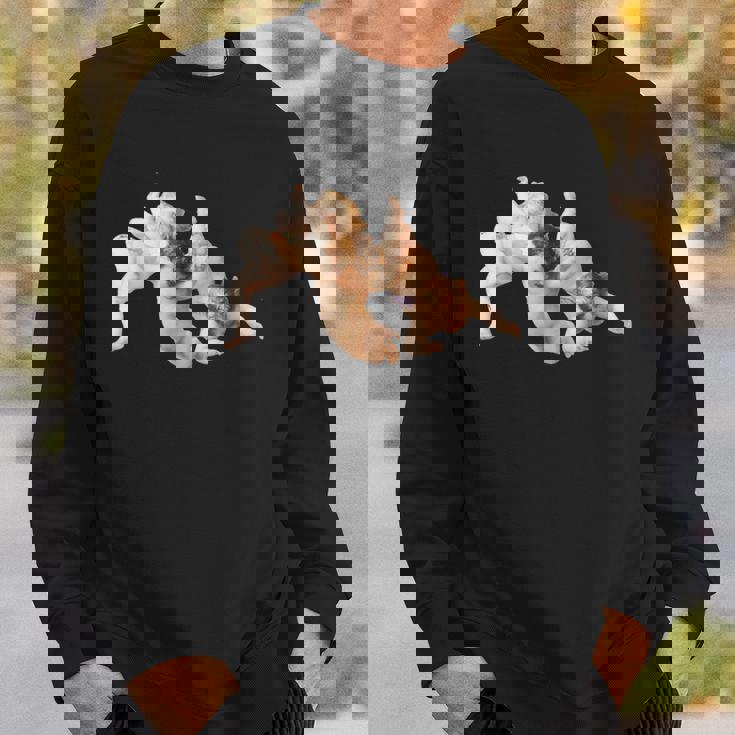 三つの天使 モチーフ、かわいいエンジェル、絵画アート スウェットシャツ 彼への贈り物