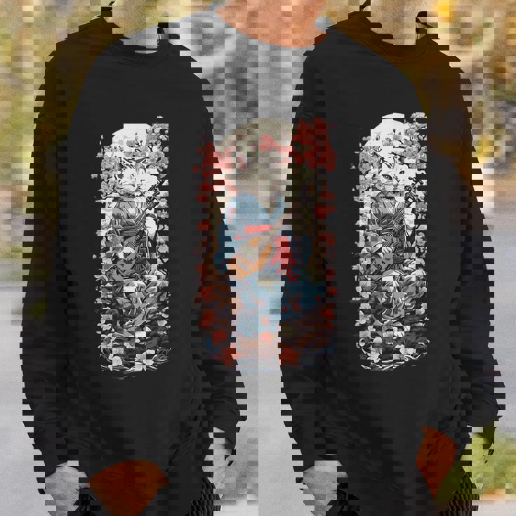 三味線猫 ヴィンテージ 日本 鬼 デザイン スウェットシャツ 彼への贈り物