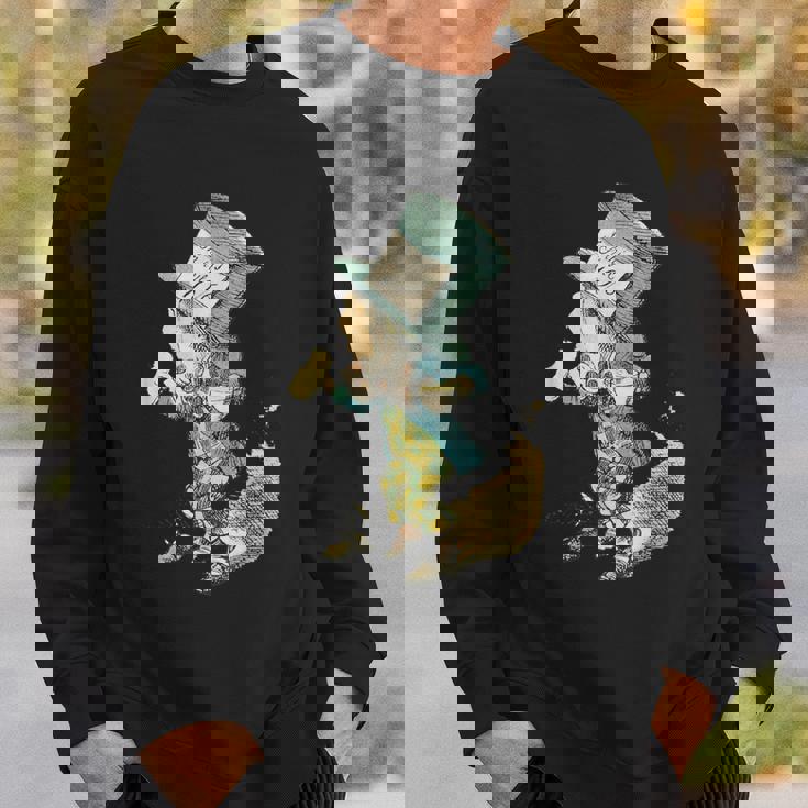 不思議の国のアリス マッドハッター ビンテージイラスト スウェットシャツ 彼への贈り物