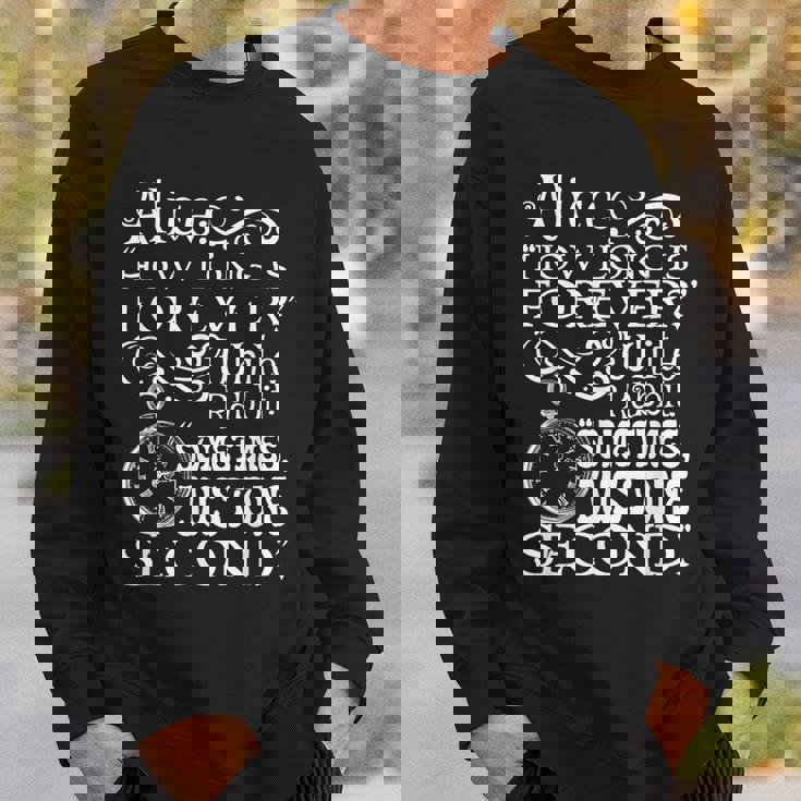 不思議の国の美しいアリス「How Long Is Forever」の引用 スウェットシャツ 彼への贈り物