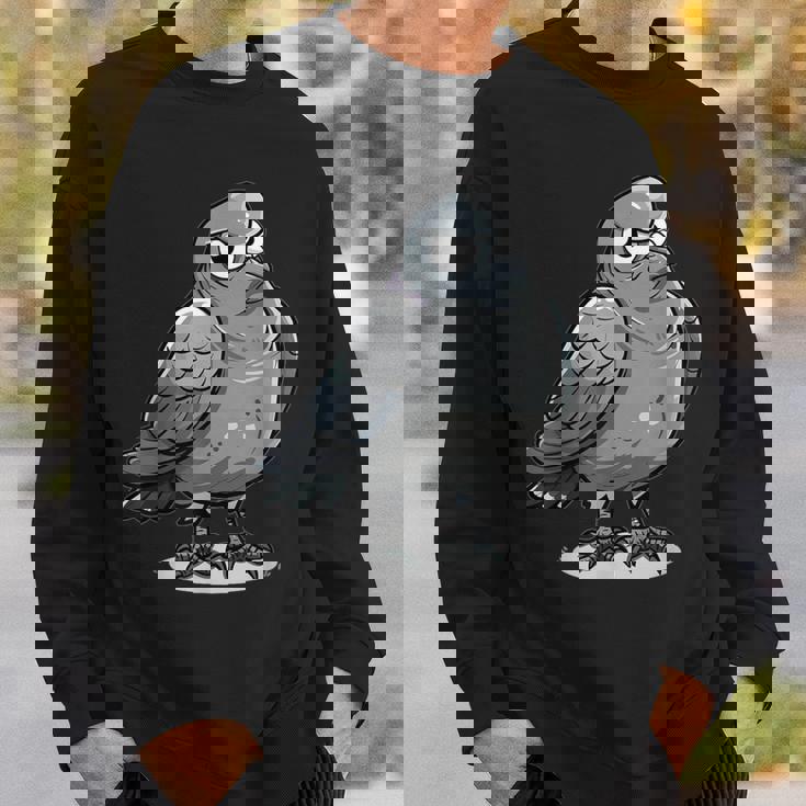 不機嫌そうなピジョン I カートゥーンピジョン スウェットシャツ 彼への贈り物