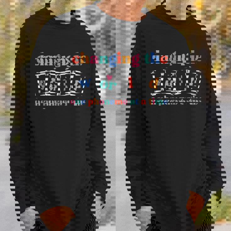 世界を変える失読症の先生 一度に一つの音素 スウェットシャツ 彼への贈り物