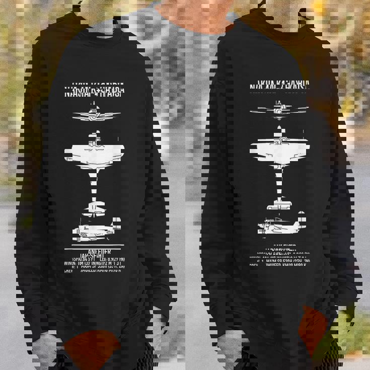 中島 Ki-43 隼 第二次世界大戦の日本の戦闘機 スウェットシャツ 彼への贈り物