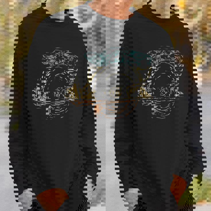 丸鋸ツール レトロ ヴィンテージ 職人 大工 スウェットシャツ 彼への贈り物