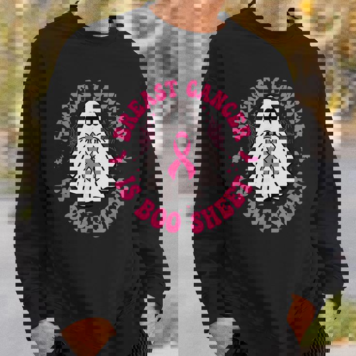 乳がんはブーシート ゴースト ピンクリボン ハロウィン スウェットシャツ 彼への贈り物