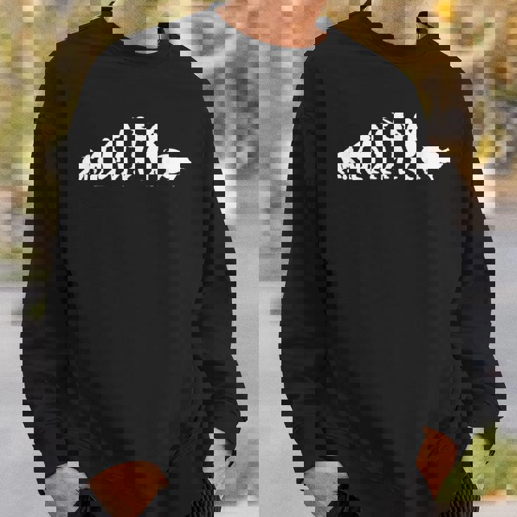 人が太い豚になる進化 スウェットシャツ 彼への贈り物