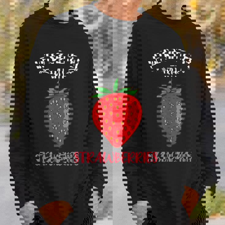人生はイチゴとベターです スウェットシャツ 彼への贈り物
