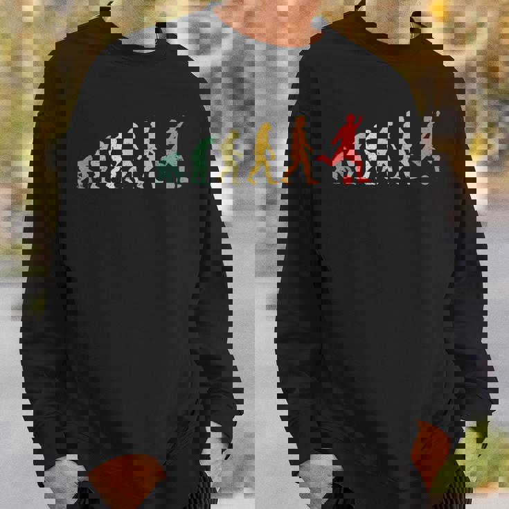 人類の進化 ネタ サッカー サッカー好き サッカーファン サッカー選手 おもしろ サッカー部 レトロ エボリューション スウェットシャツ 彼への贈り物