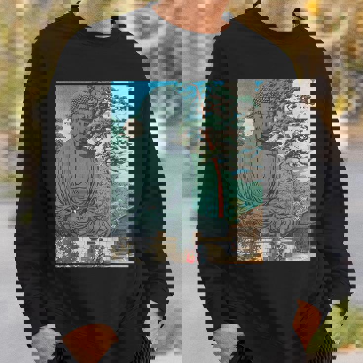 仏 大仏像 仏教 禅 瞑想 スウェットシャツ 彼への贈り物