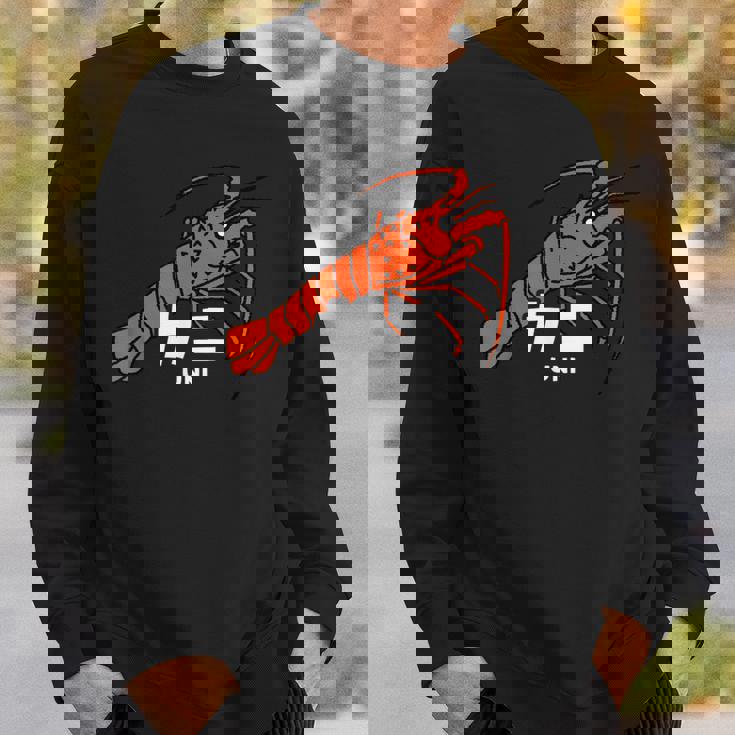 伊勢エビ エビ カニ ウニ 海洋生物 矛盾 おもしろ イラスト かわいい 面白い ネタ 画像 スウェットシャツ 彼への贈り物