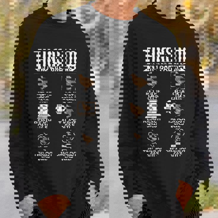 余暇にやること ウズラの鳥狩り ウズラ スウェットシャツ 彼への贈り物