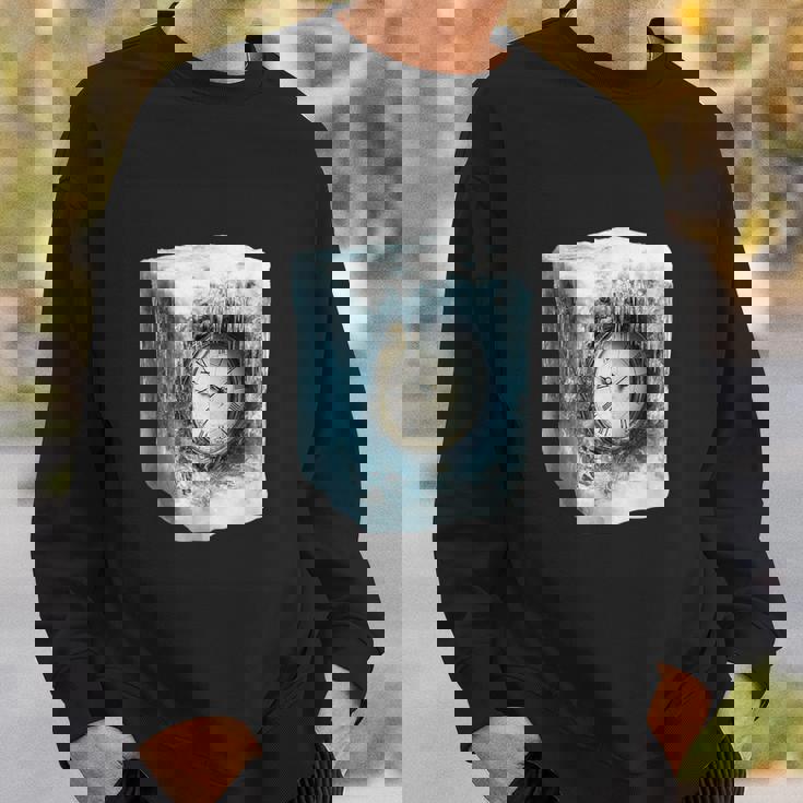 冷凍アンティーク時計のシュールなデザイン スウェットシャツ 彼への贈り物