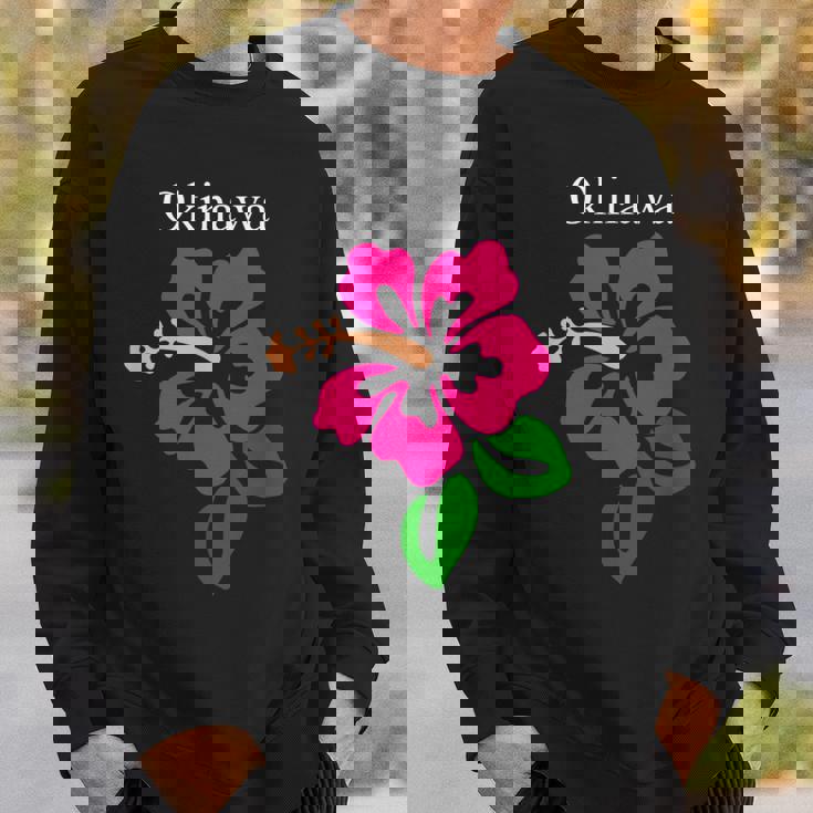 南国沖縄島パラダイス ハイビスカス アートイラスト スウェットシャツ 彼への贈り物