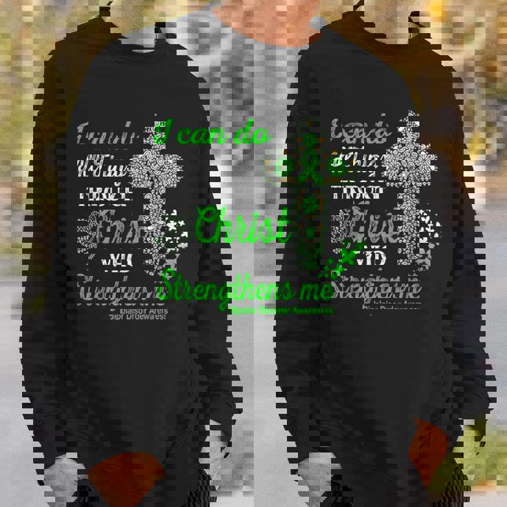 双極性障害啓発 双極性障害 戦士 キリスト スウェットシャツ 彼への贈り物