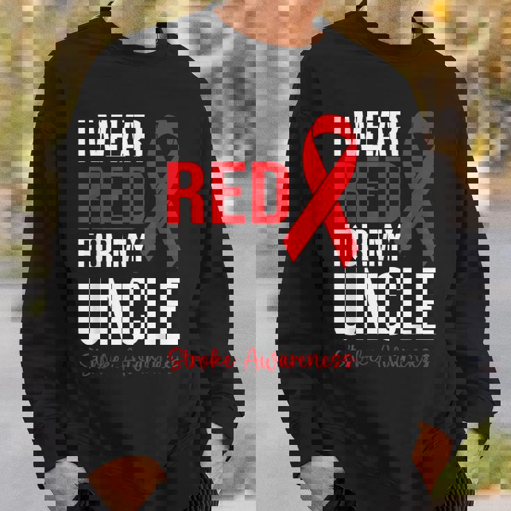 叔父さんの脳卒中啓発のために赤を着ています スウェットシャツ 彼への贈り物