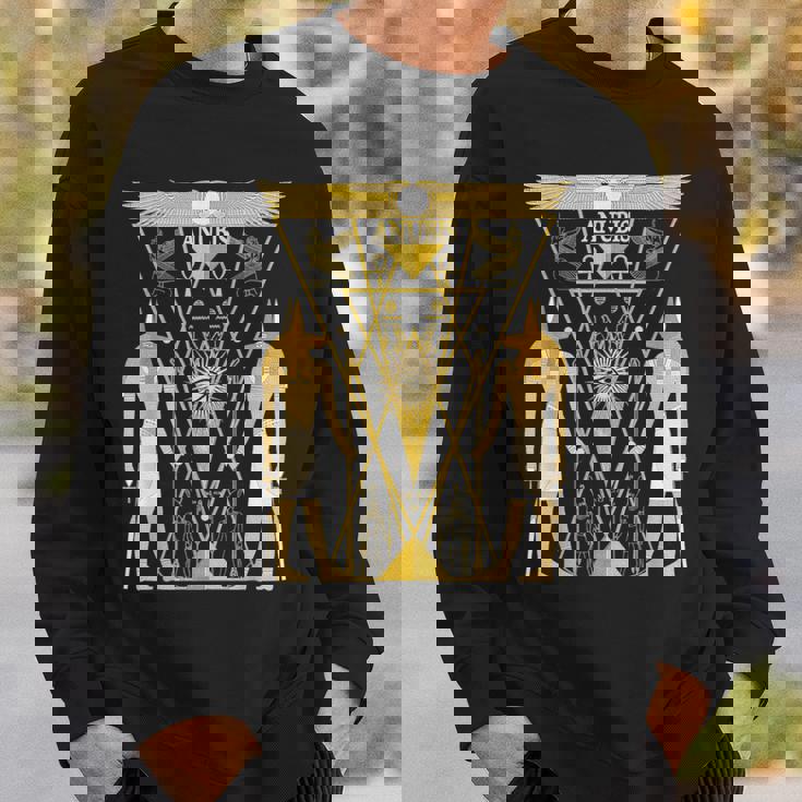古代エジプトの神アヌビス ケメティックネーターアンプ スウェットシャツ 彼への贈り物