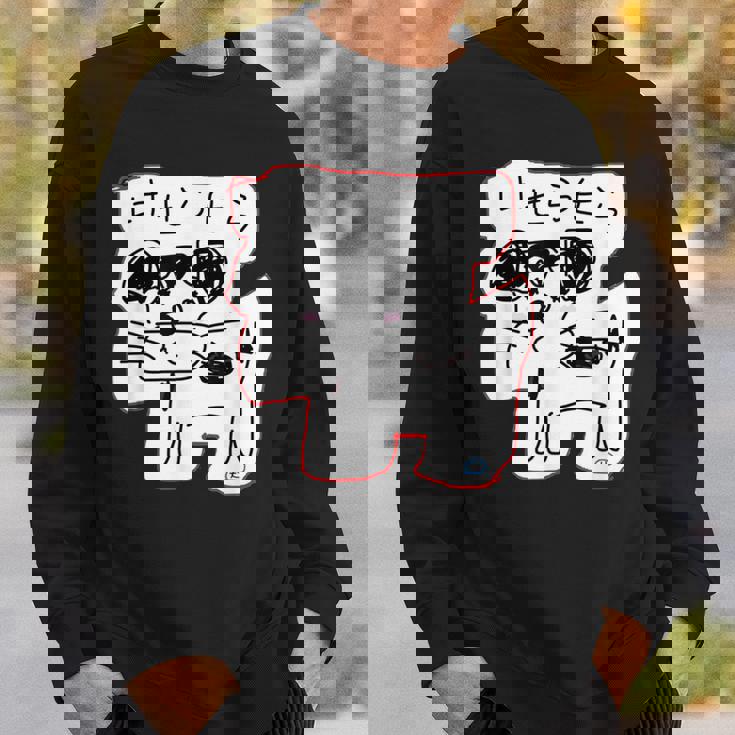 可愛い 癒される ジャックラッセルテリア 手書き ゆるい おもしろ 面白い 笑える 犬 日本語 個性的な けせらせら スウェットシャツ 彼への贈り物